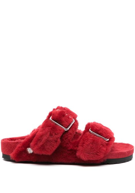 Ciabatte arizona in shearling in rosso Birkenstock 1774 - donna BIRKENSTOCK 1774 | 1029928RD